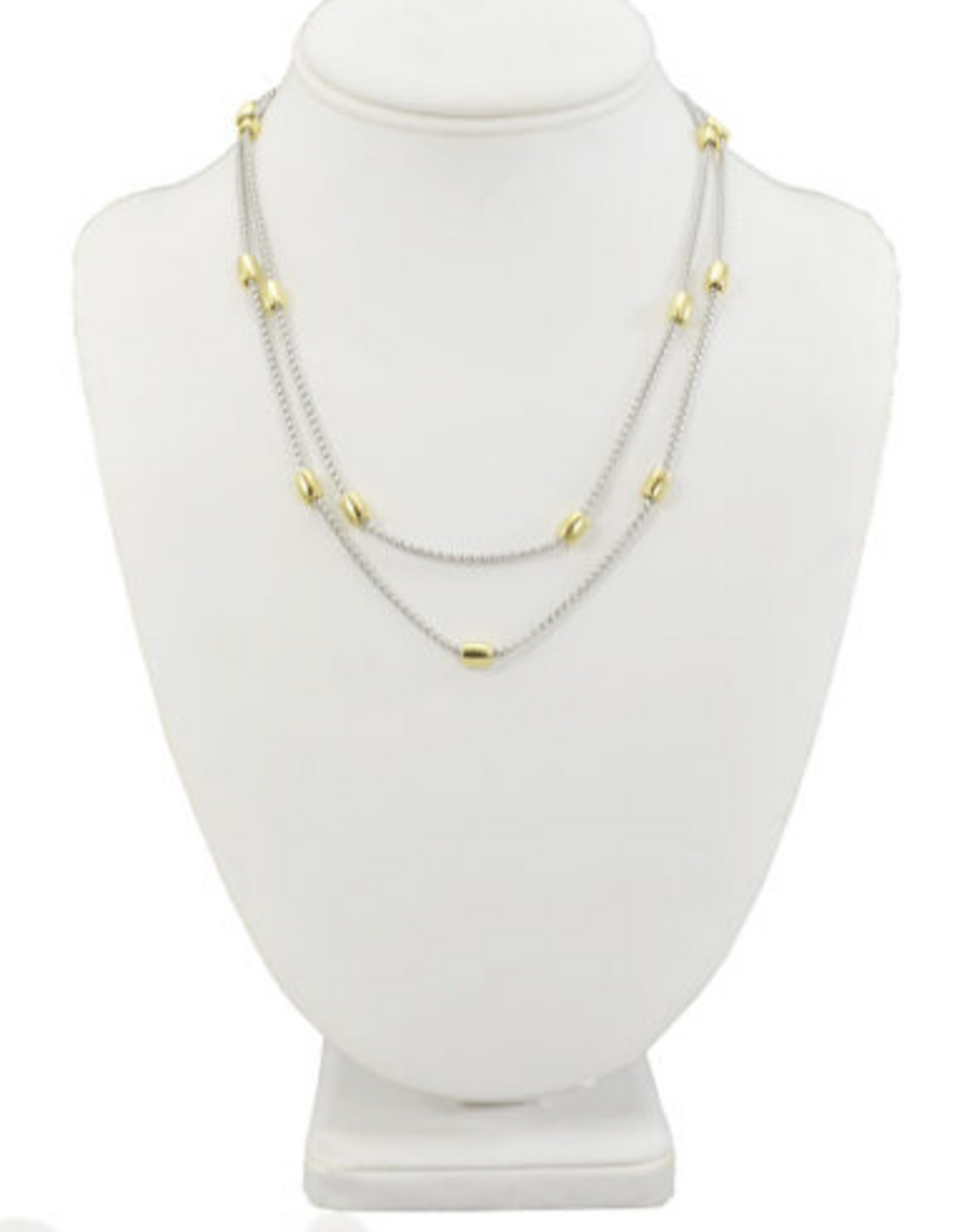 Coronet Coronet Silver Chain w/Gold Beads Necklace