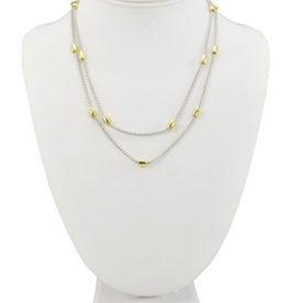 Coronet Coronet Silver Chain w/Gold Beads Necklace