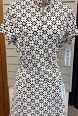 Beachtime Beach Time GMDN  Floral Print S/S 1/2 Zip Top