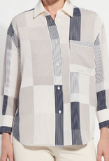 Lysse Lysse  Jessica 3/4 Sleeve Cropped Print  L/S Shirt