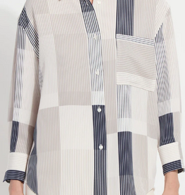 Lysse Lysse Jessica 3/4 Sleeve Cropped Print  L/S Shirt