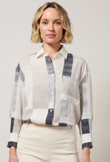 Lysse Lysse  Jessica 3/4 Sleeve Cropped Print  L/S Shirt