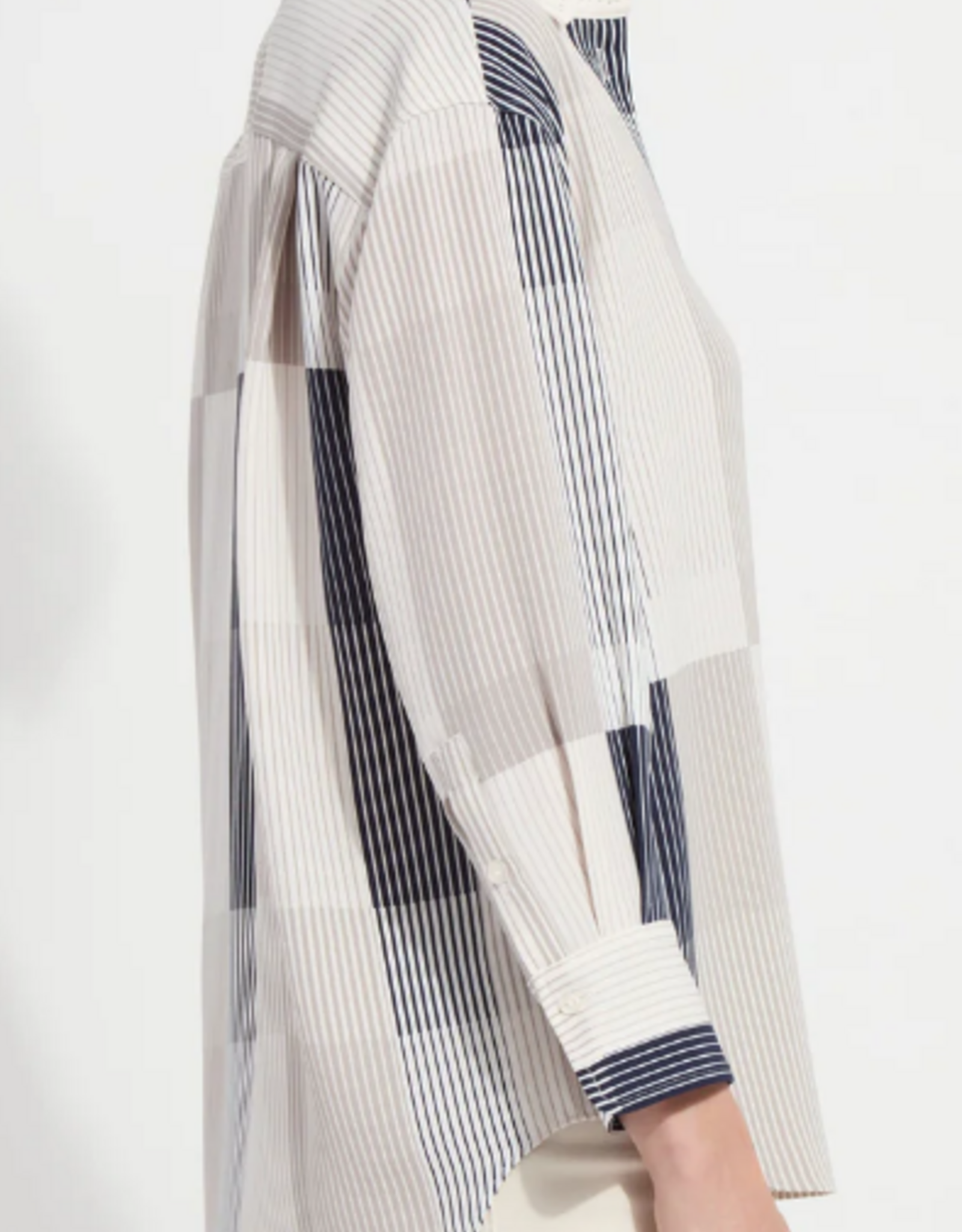 Lysse Lysse  Jessica 3/4 Sleeve Cropped Print  L/S Shirt