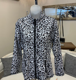 Lulu B Lulu B Leopard Print Zip Up Jacket