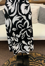 Tribal Tribal BLK/WHT Print  Pull On Wrap Skirt