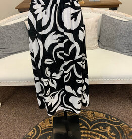 Tribal Tribal BLK/WHT Print  Pull On Wrap Skirt
