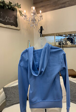 Wearables Wearables Heather Blue  V-Neck L/S Hoodie
