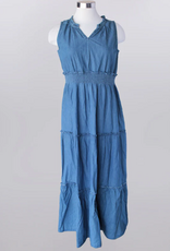 Keren Hart Keren Hart Chambray V-Neck Sleeveless Maxi Dress