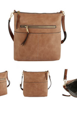 Coronet Jewelry Co Coronet 39004 Dark Blush Crossbody w/Brown Strap