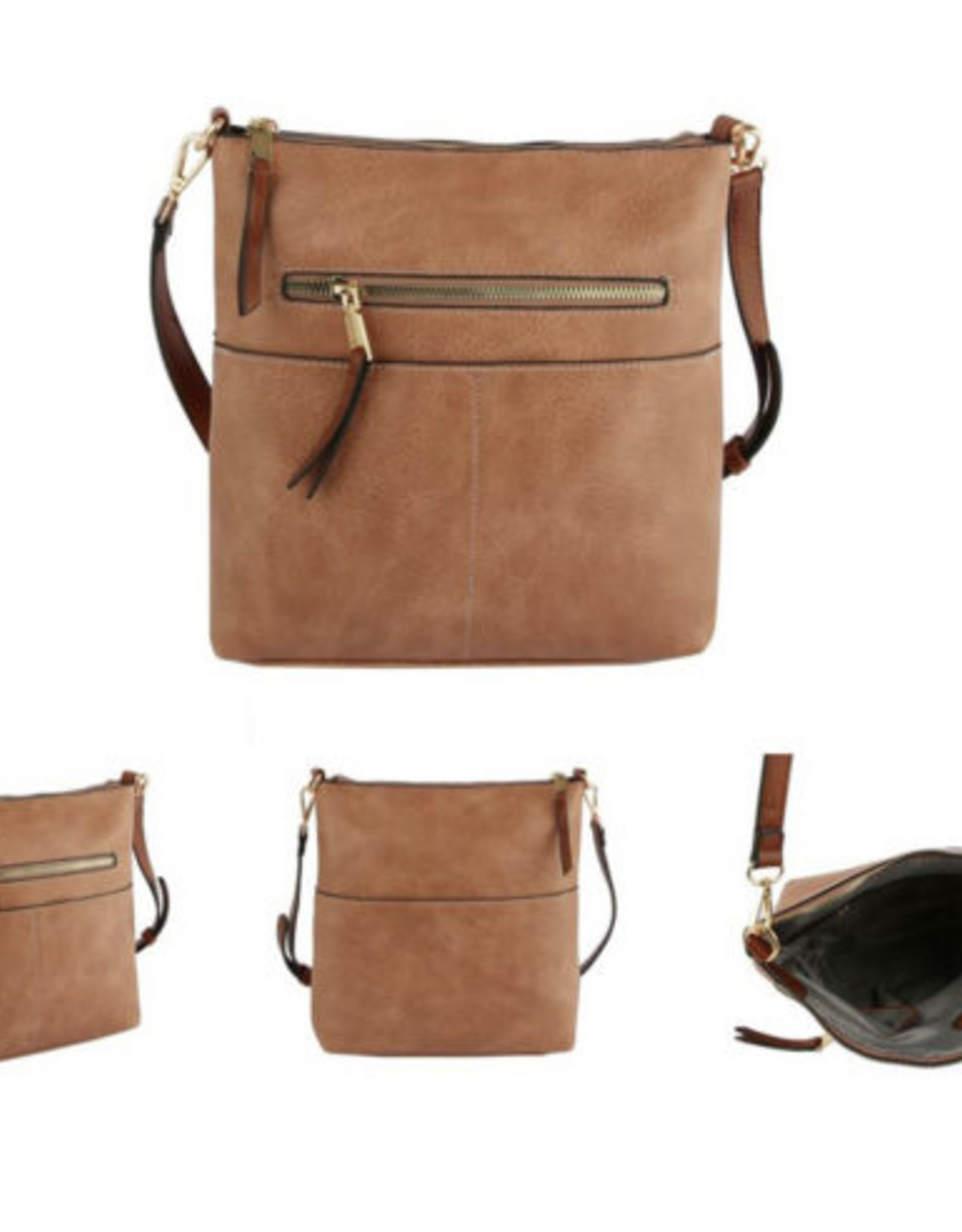 Coronet Jewelry Co Coronet 39004 Dark Blush Crossbody w/Brown Strap