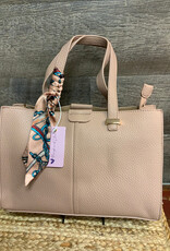 Coronet Jewelry Co Coronet 39110 Mauve Dual Strap  Tote W/ Accent Scarf Detail
