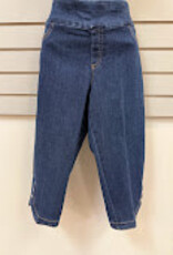 N Touch N Touch Dark Denim Pull On  Button Detail  Diva Petite Capri