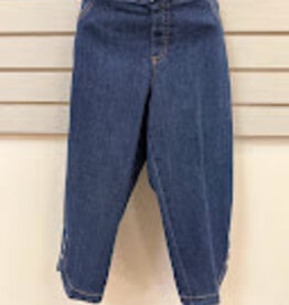 N Touch N Touch Dark Denim Pull On  Button Detail  Diva Petite Capri