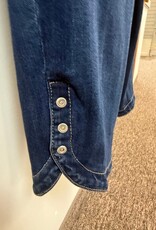 N Touch N Touch Dark Denim Pull On  Button Detail  Diva Petite Capri
