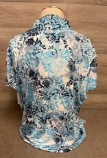 N Touch N Touch Clear Sky Navy V-Neck Short Sleeve Top