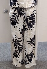 Black Tape Black Tape Black/White Abstract Leaf Print Pant