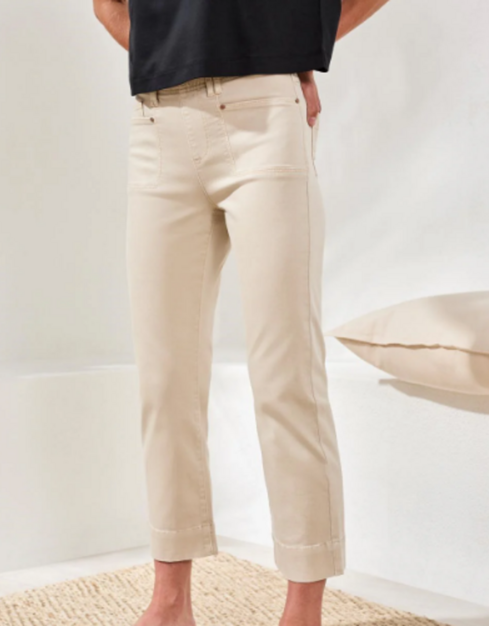 Tribal Tribal Canvas 5PKT Pull On Kick Flare Capri