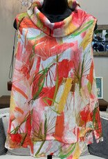 Jess & Jane Jess & Jane Zoey Coral Cowl Neck Crinkle Sleeveless Top