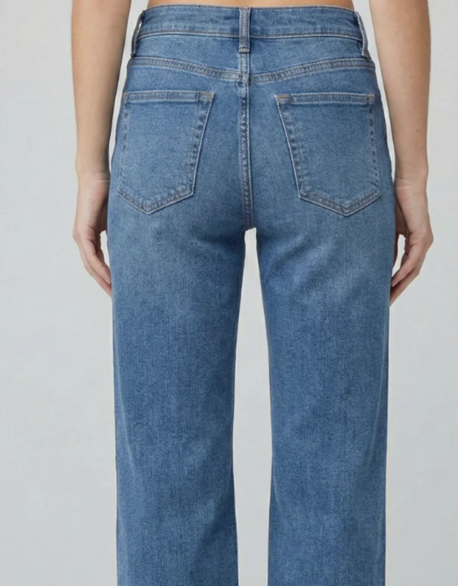 Tribal APNY Medium Indigo Mid-Rise Mini Boot Jean