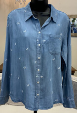 Dex Dex Medium Blue Wash w/Embellishments  Button Up L/S