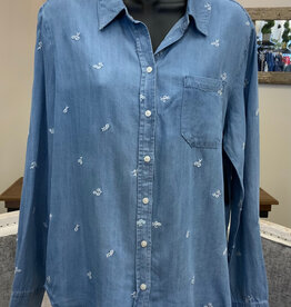 Dex Dex Medium Blue Wash w/Embellishments  Button Up L/S