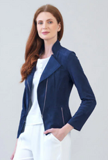 Clara Sunwoo Clara Sun Woo Navy liquid Leather Jacket