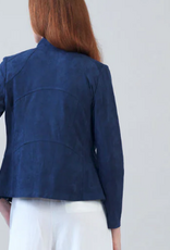 Clara Sunwoo Clara Sun Woo Navy liquid Leather Jacket