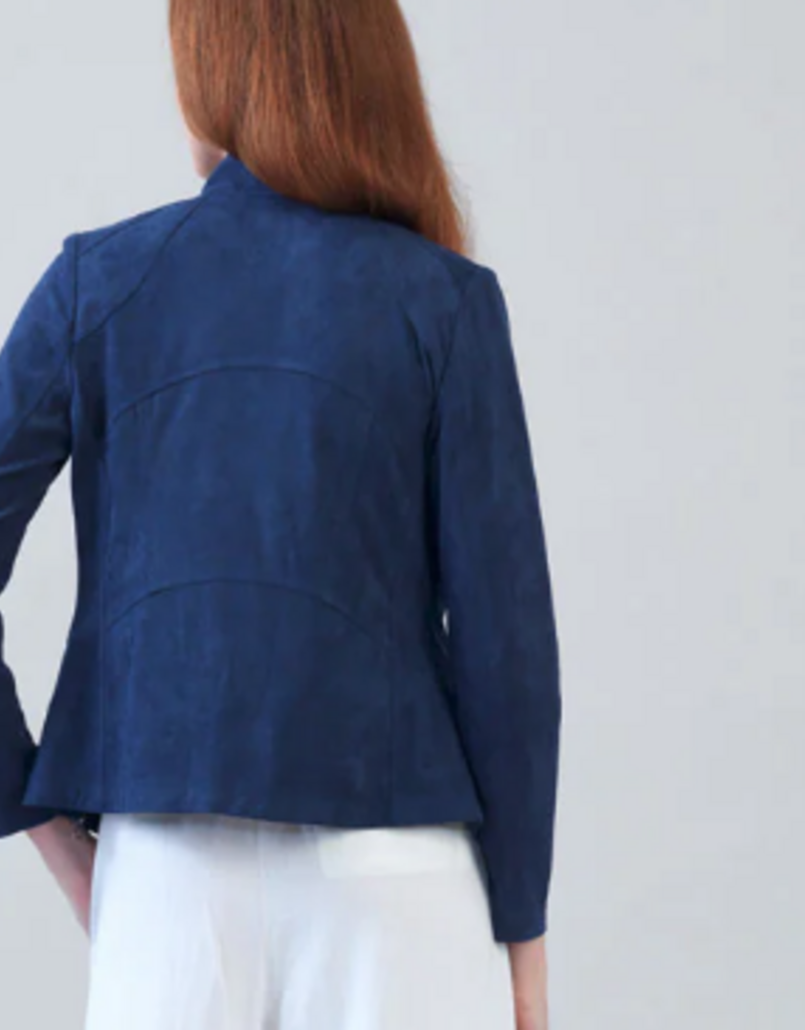 Clara Sunwoo Clara Sun Woo Navy liquid Leather Jacket