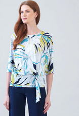 Clara Sunwoo Clara Sun Woo White multi Floral Side Tie Top