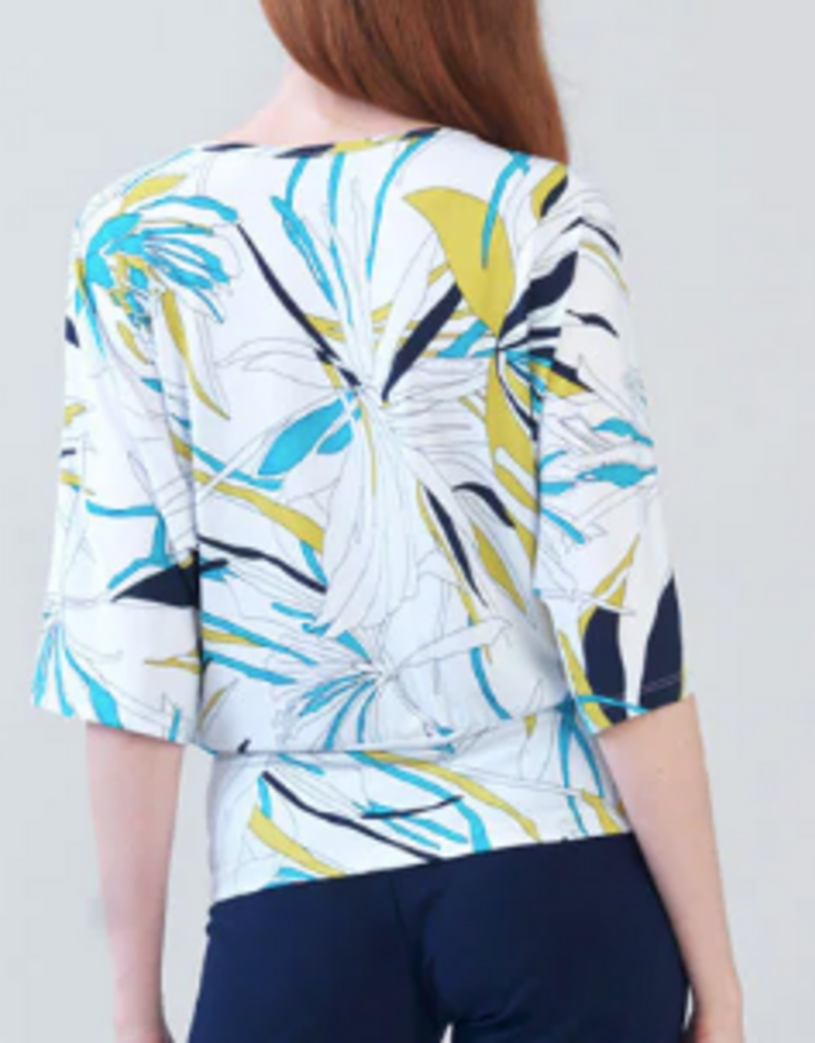 Clara Sunwoo Clara Sun Woo White multi Floral Side Tie Top