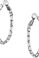 Brighton Brighton Silver Pebble Small Hoop Earring