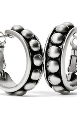 Brighton Brighton JA9896 Silver Pretty Tough Stud Medium Leverback Hoop Earrings