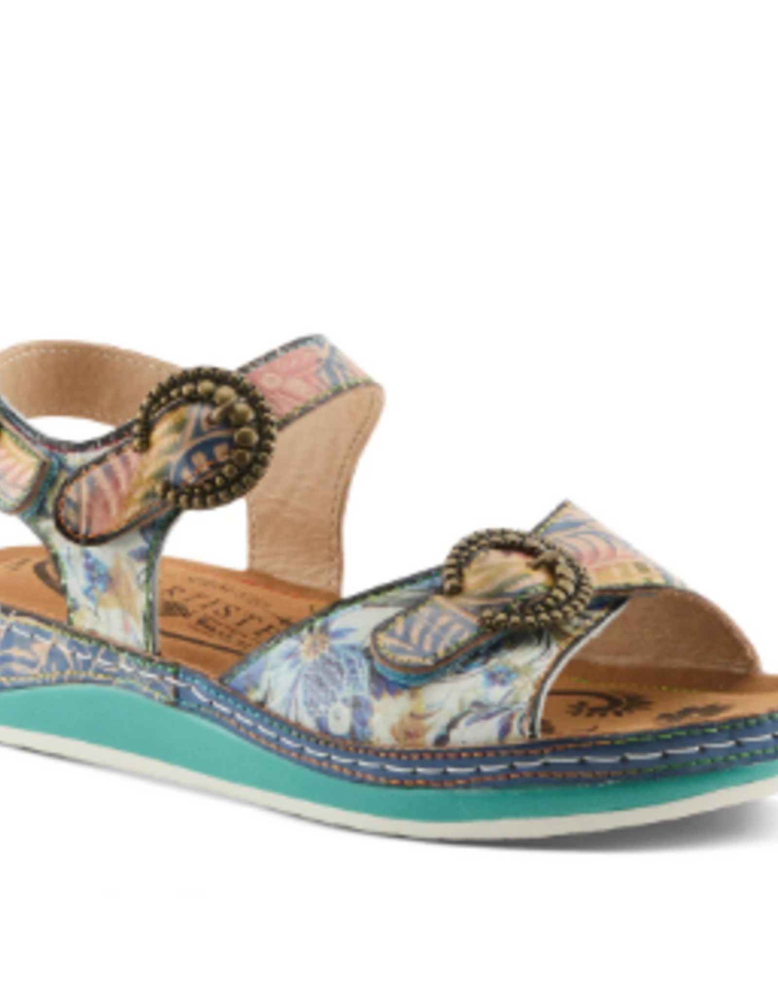 L' Artiste L' Artiste OffTrak  Multi Color Velcro Closure Sandal