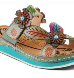 L' Artiste L' Artiste Pillow Soft Grey Multi  Backless Sandal