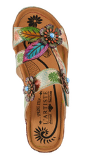 L' Artiste L' Artiste Pillow Soft Grey Multi  Backless Sandal