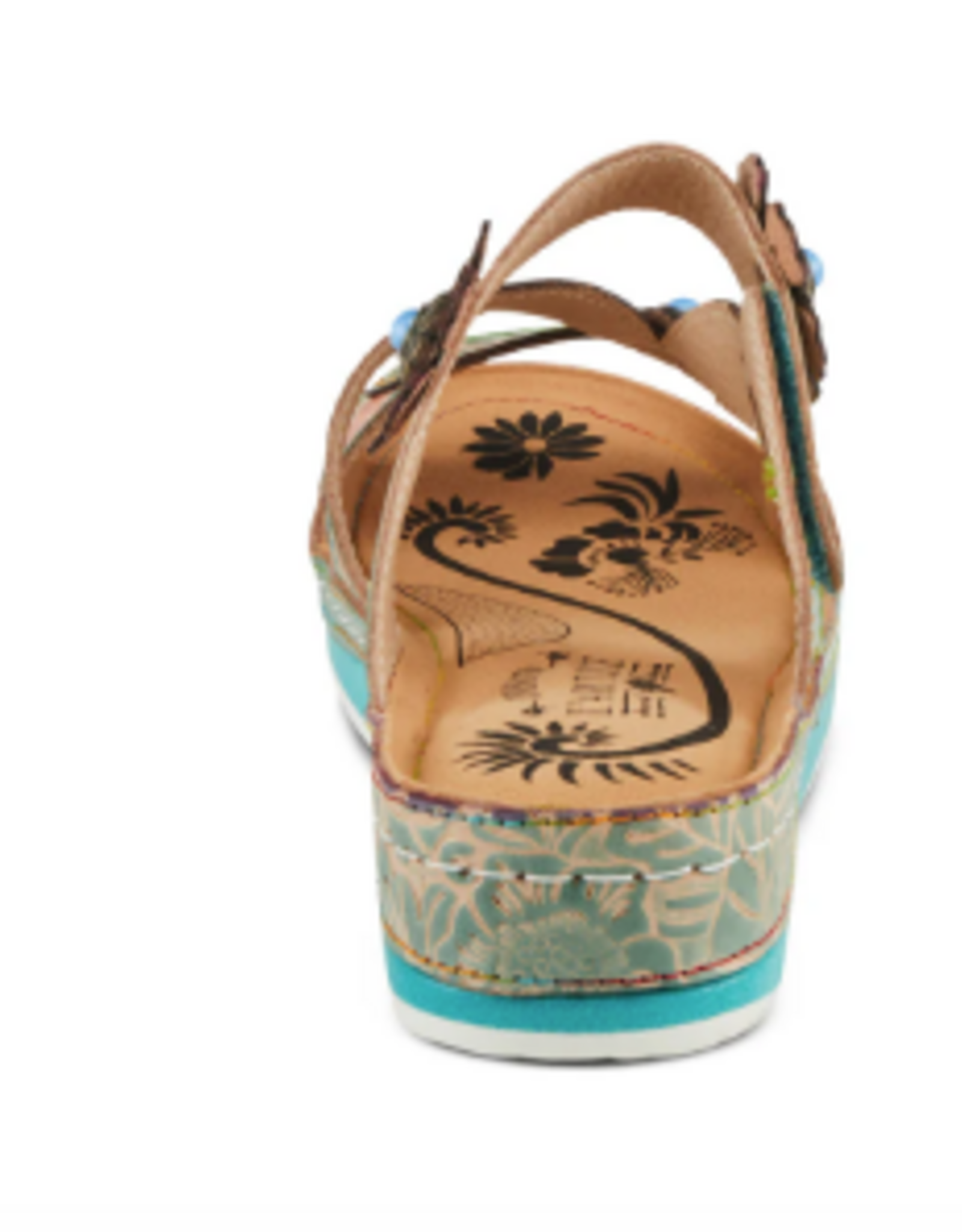 L' Artiste L' Artiste Pillow Soft Grey Multi  Backless Sandal