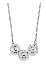 Brighton Brighton Silver Vertigo Spiral Trio Necklace