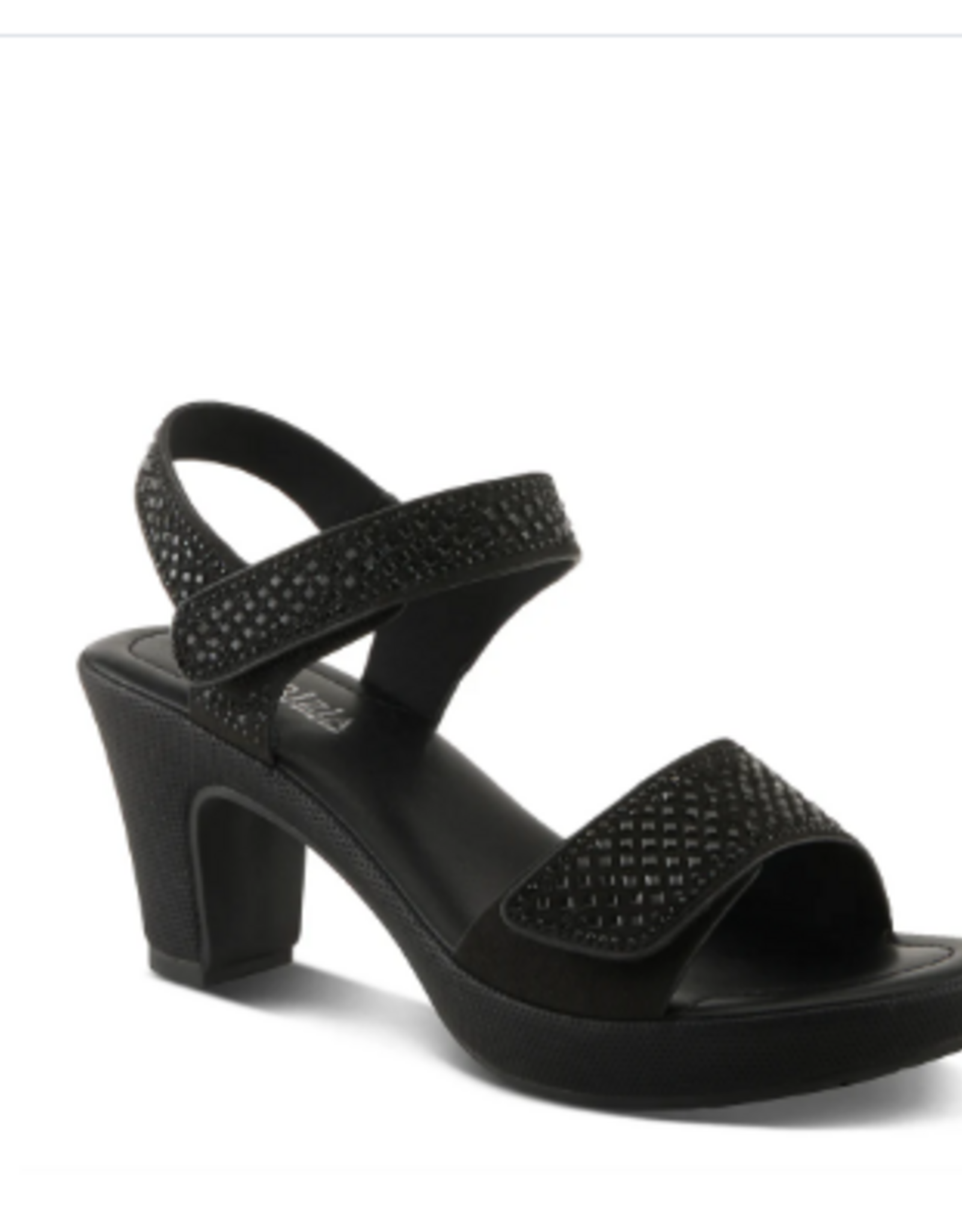 Patricia Patricia Shine Black Rhinestone Embellishment Sandal