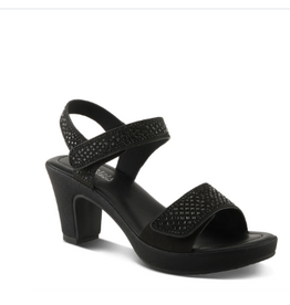 Patricia Patricia Shine Black Rhinestone Embellishment Sandal