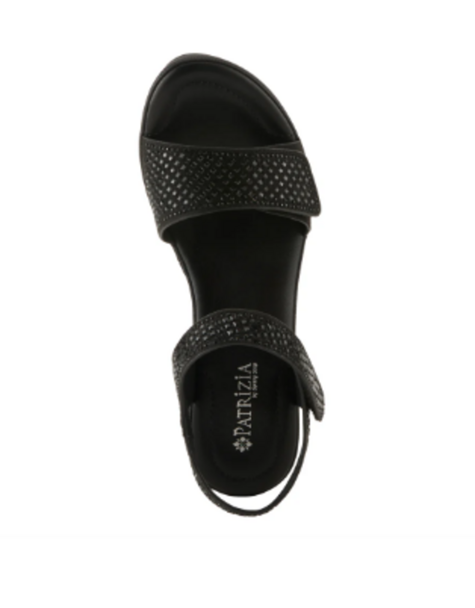 Patricia Patricia Shine Black Rhinestone Embellishment Sandal