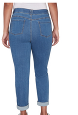 Ruby Rd Ruby Road Light Indigo Denim Girlfriend Cuffed Straight Leg