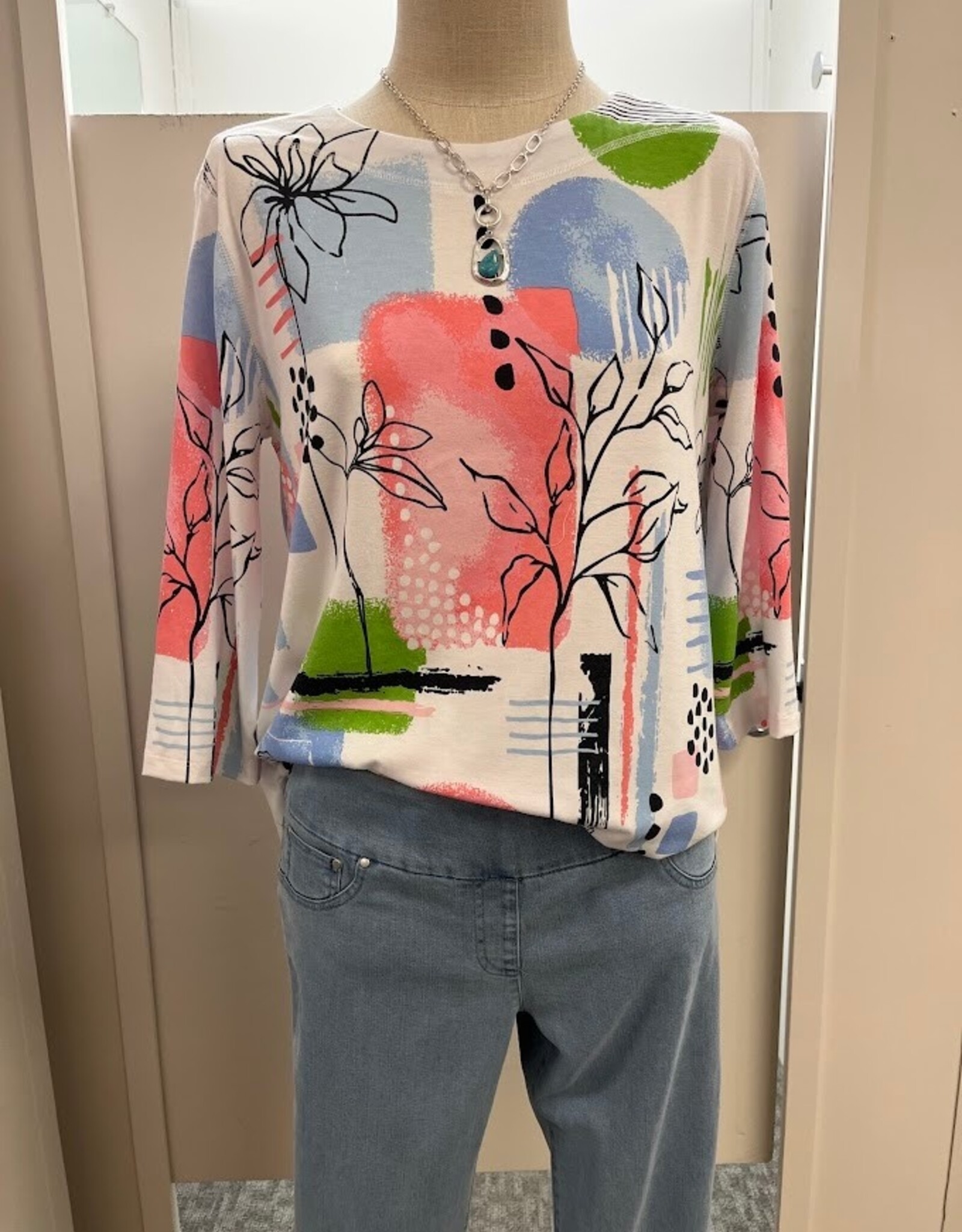 Ruby Rd Ruby Road Light Blue Pull On Tencel Capri