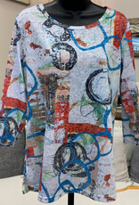 Creations Creation Don't Break The Chain White 3/4 Sleeve Top