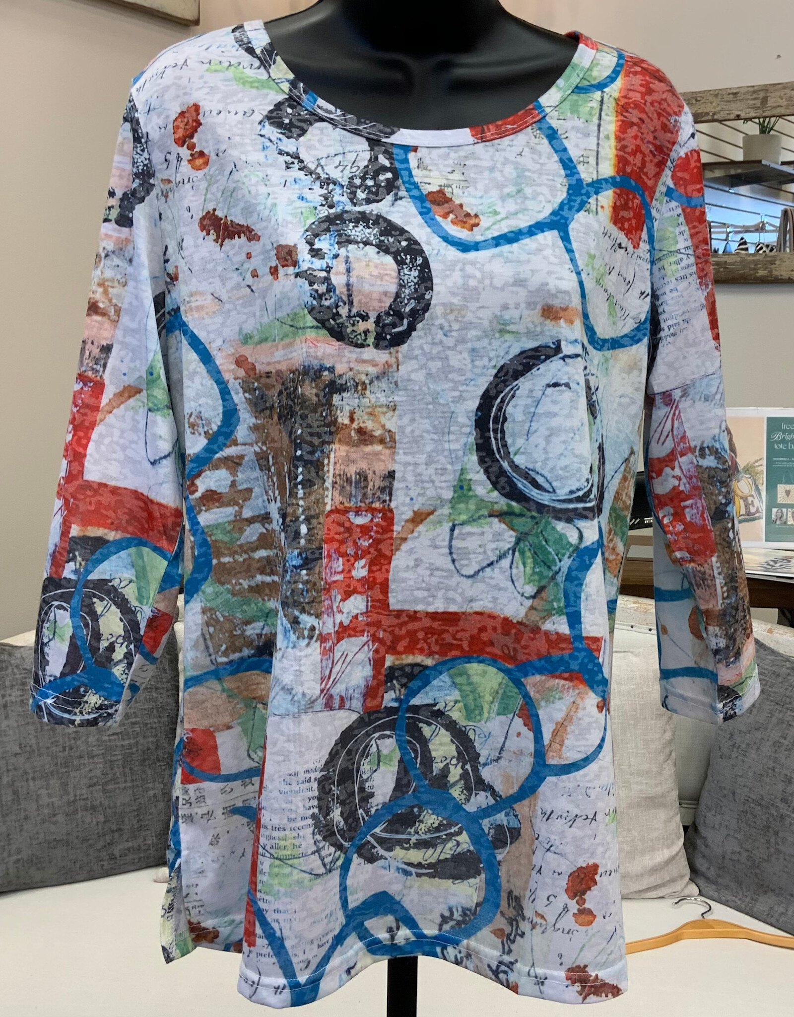 Creations Creation Don't Break The Chain White 3/4 Sleeve Top