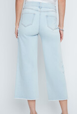 Renuar Renuar R11057D Bleach Wash  Denim Flare Capri