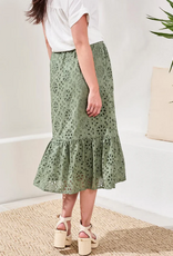 Tribal Tribal Moss Eyelet Pull On Skirt