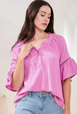 Tribal Tribal Orchid Glow  Raglan 3/4 Sleeve Top