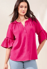 Tribal Tribal Gardenia Raglan 3/4 Sleeve Top