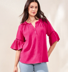 Tribal Tribal Gardenia Raglan 3/4 Sleeve Top