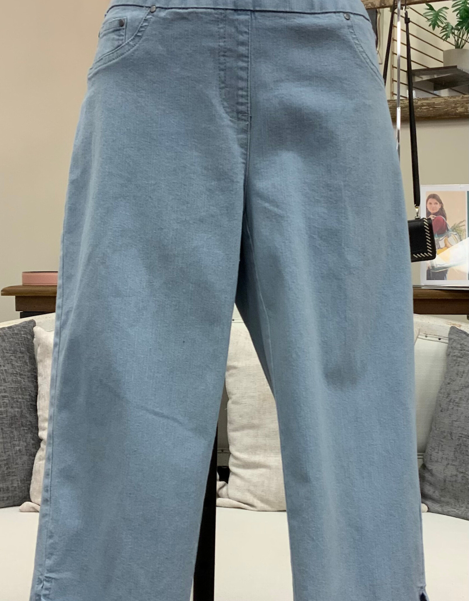 Ruby Rd Ruby Road Chambray Denim Pull On Capri